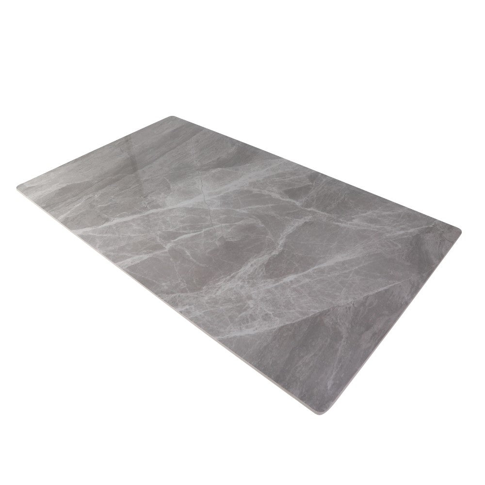 Tavolo top ceramica effetto marmo grigio lucido Mila 160x90