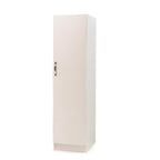 Armoire à 1 porte et étagère, couleur blanc frêne, 45x60x180H cm