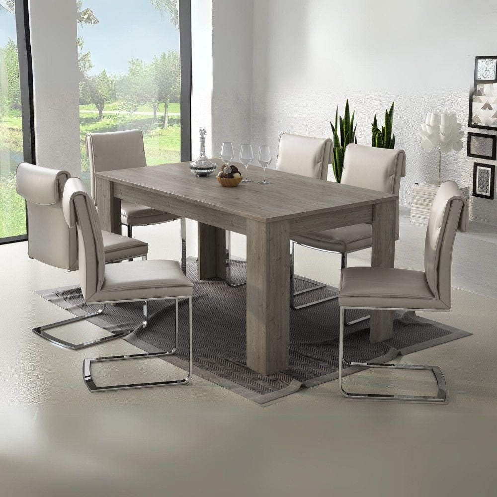 Tavolo rettangolare allungabile colore ancona oak Ulrich 160x88x75H