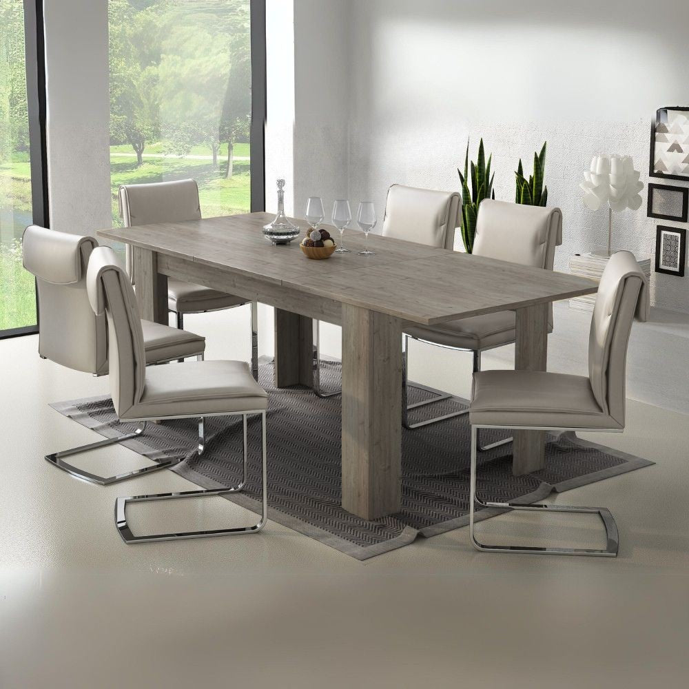 Tavolo rettangolare allungabile colore ancona oak Ulrich 160x88x75H