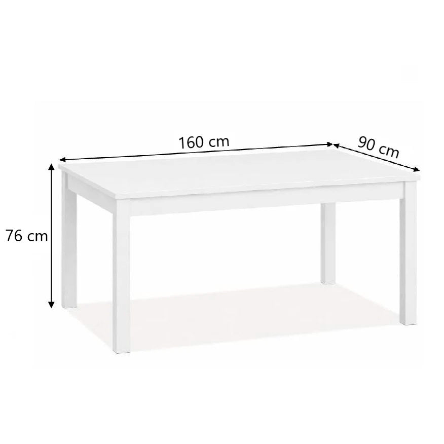 Ausziehbarer Tisch, 240 cm, Farbe Ulme 160x90 cm - Elindo