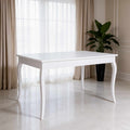 Table à manger rectangulaire extensible blanc frêne 140 cm - Liberty
