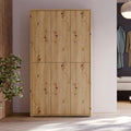 Armoire multi-usage 6 portes 109x35x192 couleur chêne Medea