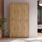 Armoire multi-usage 6 portes 109x35x192 couleur chêne Medea