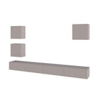 Parete attrezzata tortora Marte 300x40x170H