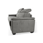 Divano Letto 2 posti in tessuto grigio Mercurio 194x83x97H