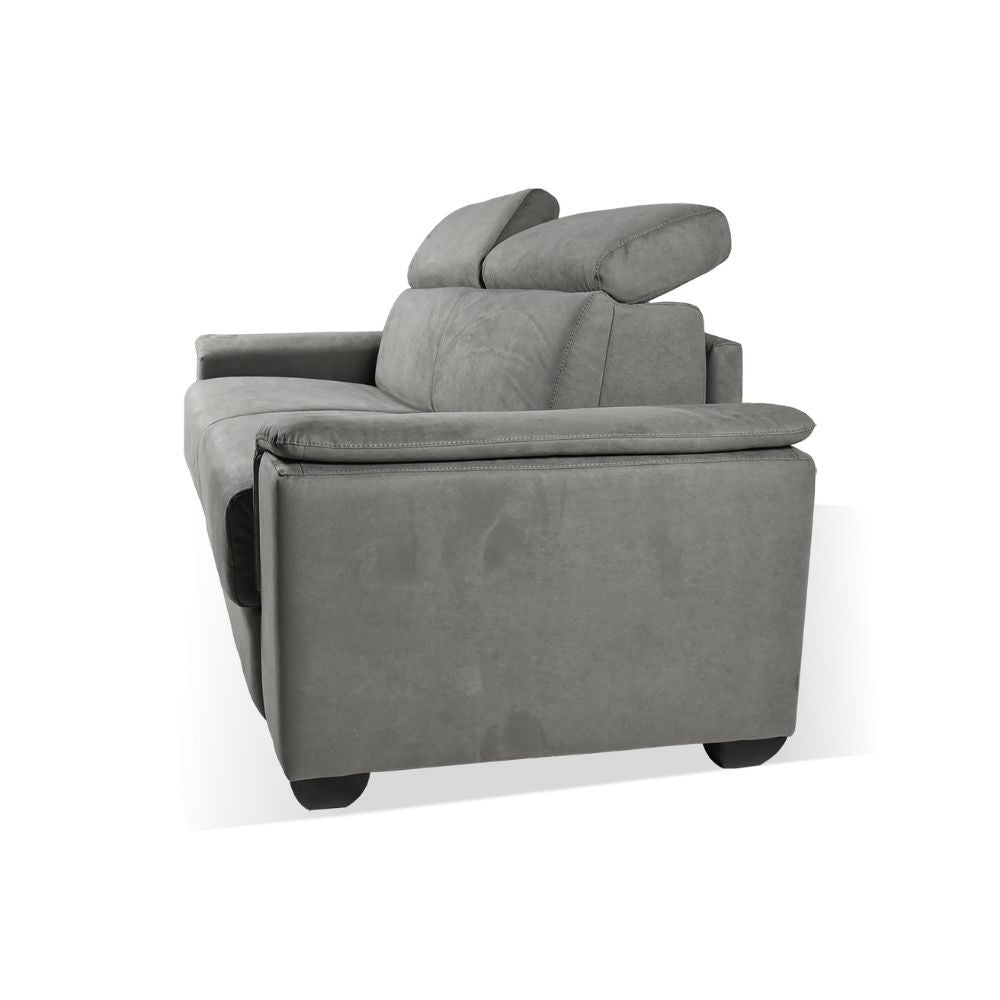 Divano Letto 2 posti in tessuto grigio Mercurio 194x83x97H
