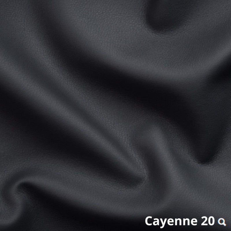 Canapé 3 places inclinable, revêtu en tissu éco-cuir coloris graphite - Chicago