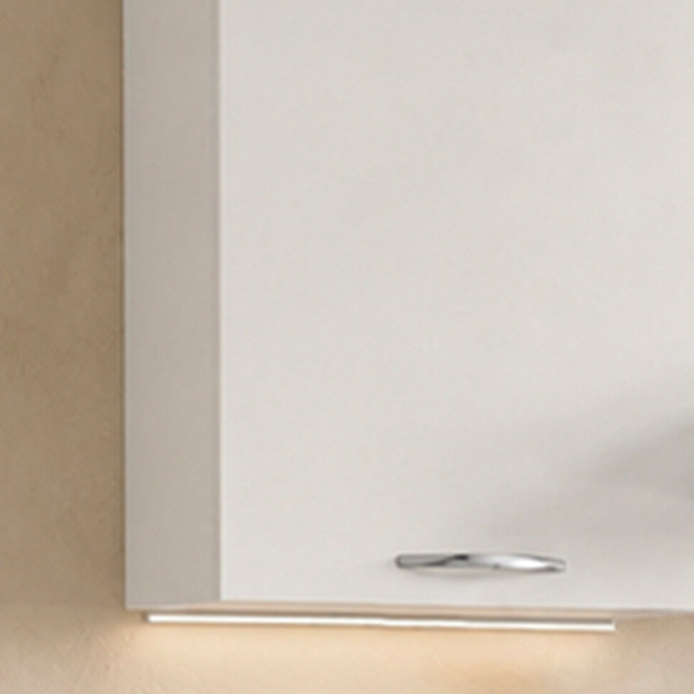 Cucina completa con elettrodomestici e piano induzione colore bianco poro Taurusnew 195 cm Industrie Valentini