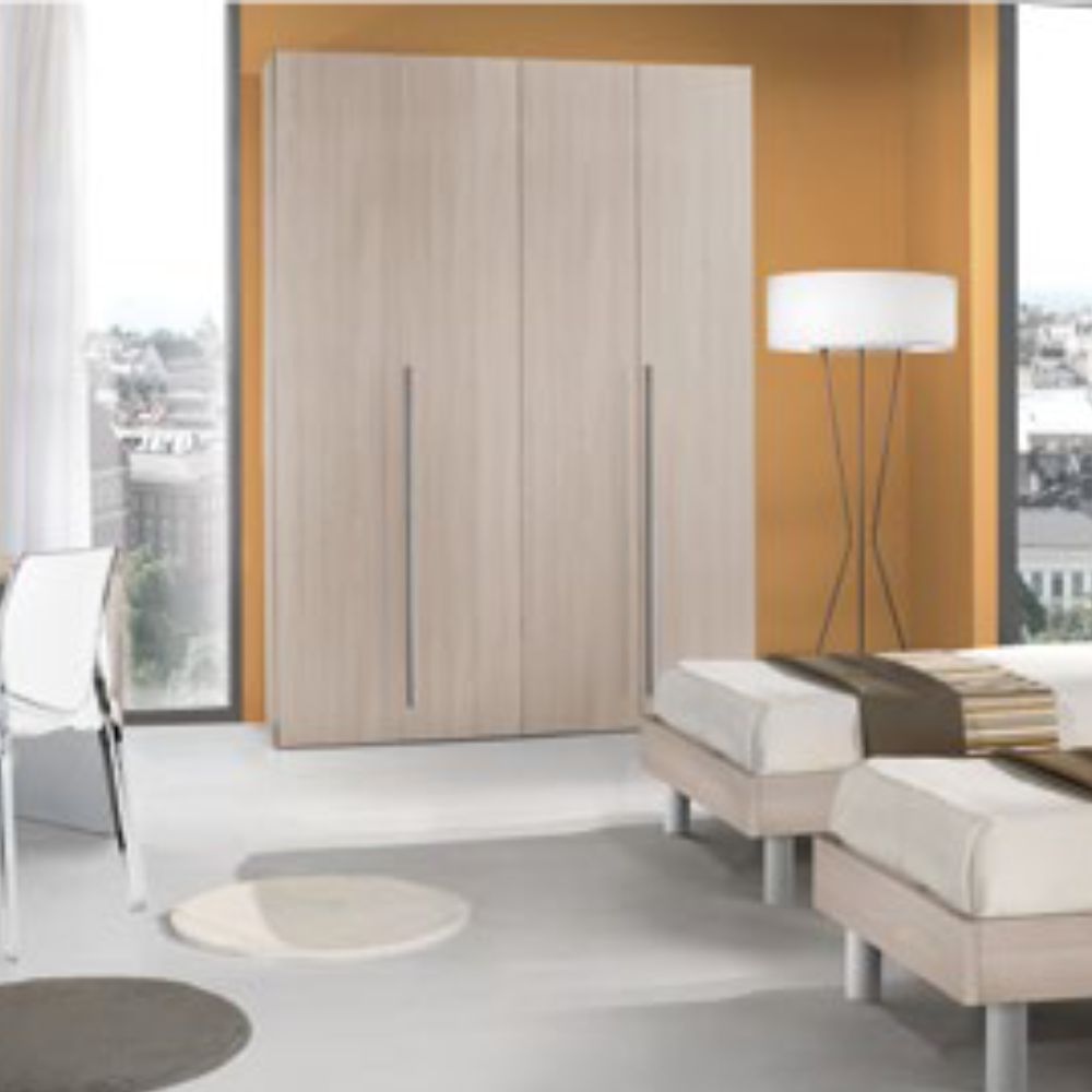 Kleiderschrank mit 4 Türen Ulme Perle 161x240H cm - Saturn