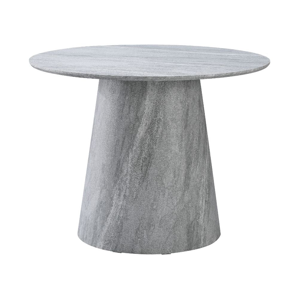 Table ronde fixe couleur ciment 100x75.5H cm - Grei
