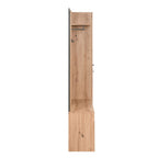 Mobile ingresso con frontale cannettato e specchio Medan42B colore quercia antracite 122x37x190H