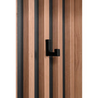 Mobile ingresso con frontale cannettato e specchio Medan42B colore quercia antracite 122x37x190H