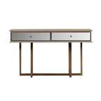 Dresser con gambe oro e 2 cassetti finitura vizon cream 140.4x80.3H cm - Eliza