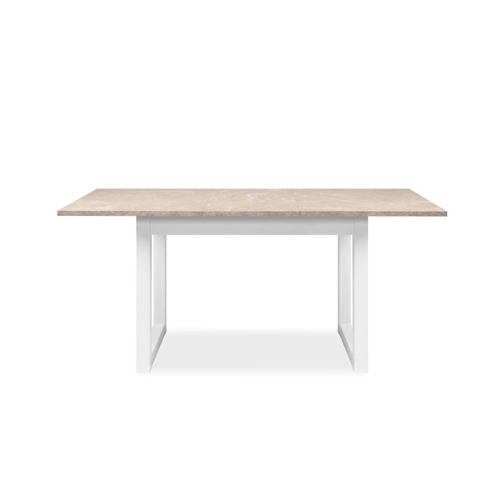 Tavolo rettangolare allungabile Houston80B sabbia e bianco 120x80x75H