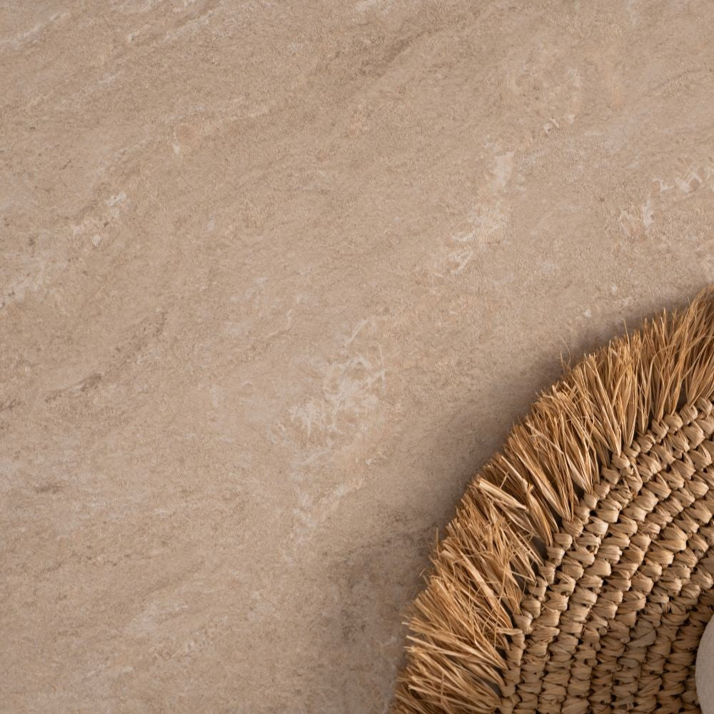 Tavolo rettangolare allungabile Houston80B sabbia e bianco 120x80x75H