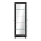 Vetrina colore nero con 2 ante e 4 ripiani Albi52B 62x33x189H