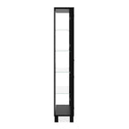 Vetrina colore nero con 2 ante e 4 ripiani Albi52B 62x33x189H