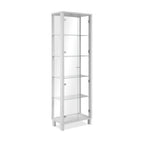 Vetrina colore bianco con 2 ante e 4 ripiani Albi52A 62x33x189H