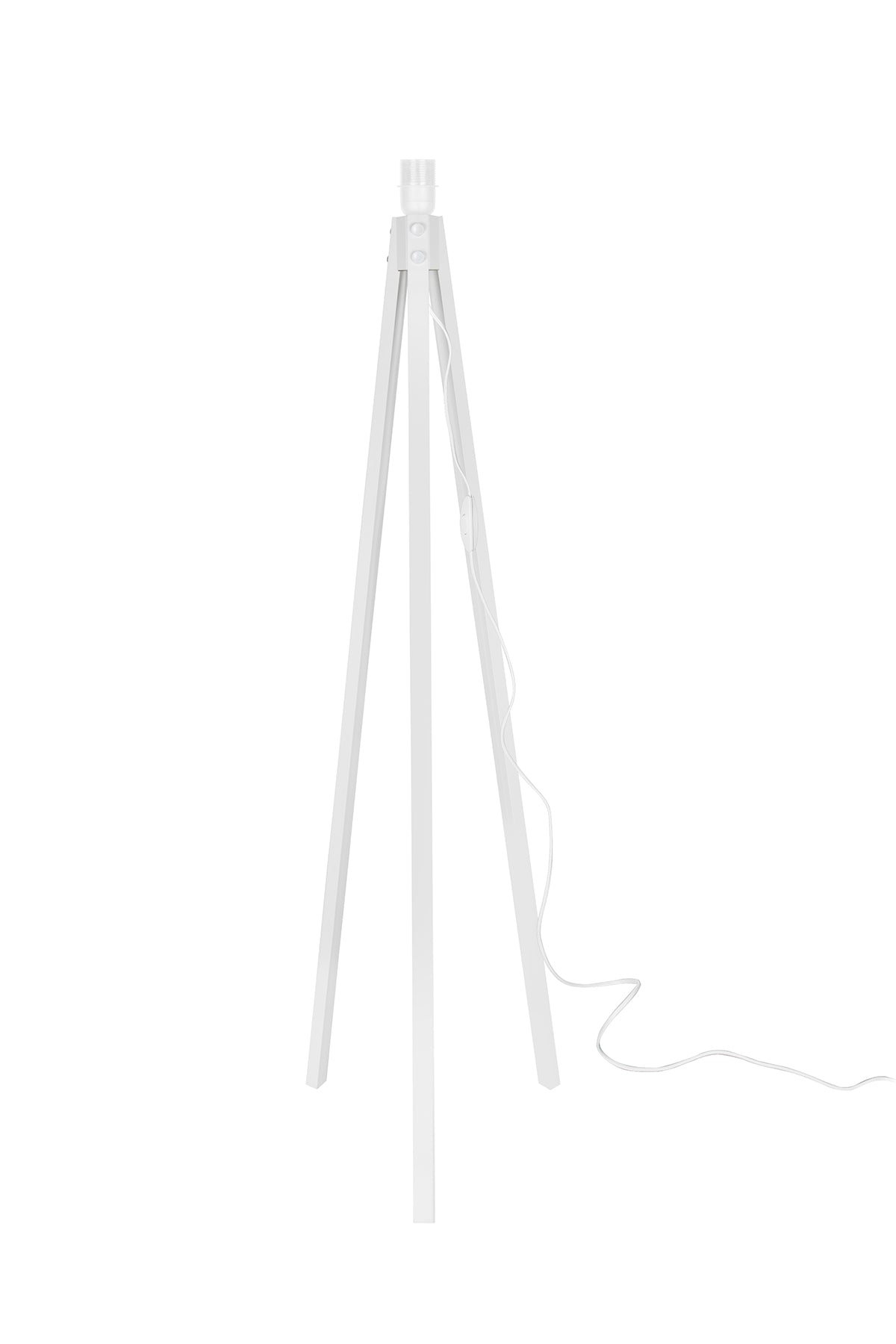 Lampadaire trépied en bois 125H cm couleur blanc - Rodi ASZ1239