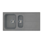 Évier à encastrer 2 bacs réversible couleur titane 100x50 - Smeg LZ102TT
