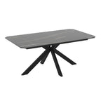 Tavolo Allungabile elegante effetto marmo nero gold lucido Opera 180x100x76H Opera