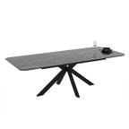 Tavolo Allungabile elegante effetto marmo nero gold lucido Opera 180x100x76H Opera
