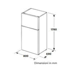 Frigorifero doppia porta DDP640DNV4XE0 478 lt total no frost drink dispenser inox classe E Daya