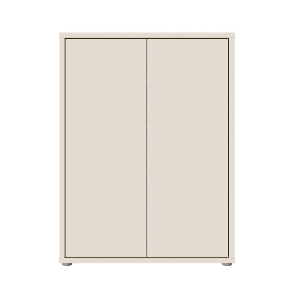 Meuble polyvalent 2 portes coloris cachemire 74,5x35x99 Medea