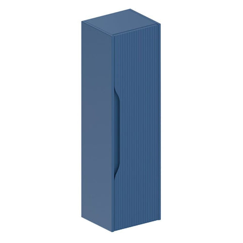 Colonna bagno sospesa colore azzurro opaco con effetto cannettato 35x27x120H - Gaper