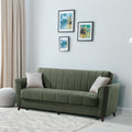 Divano a 3 posti con contenitore e funzione letto colore verde 223 cm - Mokel