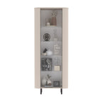 Vetrina anta vetro cashmere 80x43x196 cm con 4 ripiani in vetro Marini