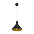 Lampada a sospensione 100h in metallo nero Leda