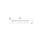 Profilé éclairage LED salle de bain 600 mm noir mat - Walk