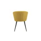 Set 2 sedie in tessuto giallo e piedi in metallo colore nero - Krid