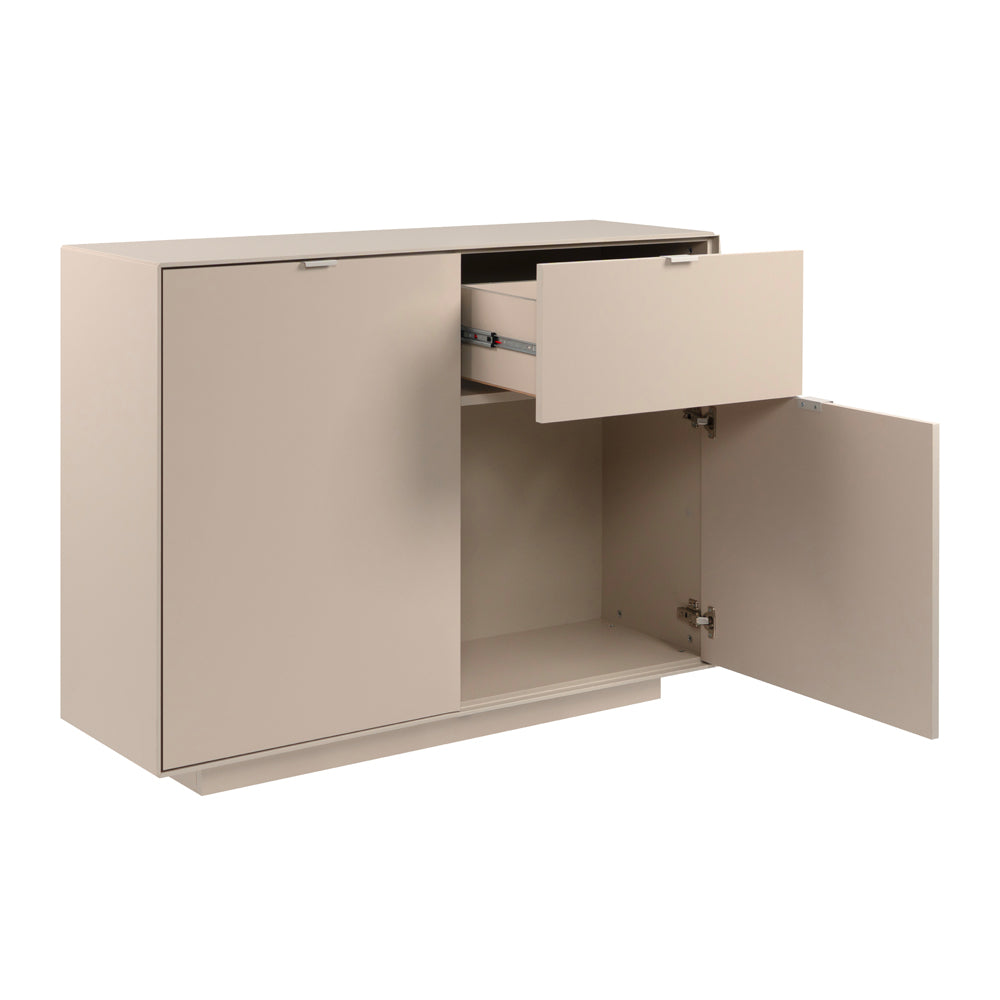 Madia 2 ante e 1 cassetto colore cashmere 120 cm Sivas01A