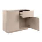 Madia 2 ante e 1 cassetto colore cashmere 120 cm Sivas01A