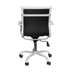 Poltrona ufficio con schienale ergonomico e ruote colore bianco H91 Nuvia