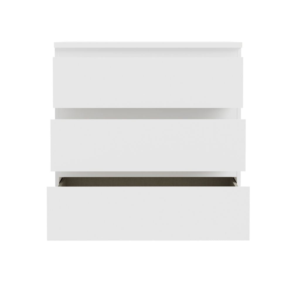 Cassettiera 3 cassetti colore bianco 77.2x42.2x80H Morgan