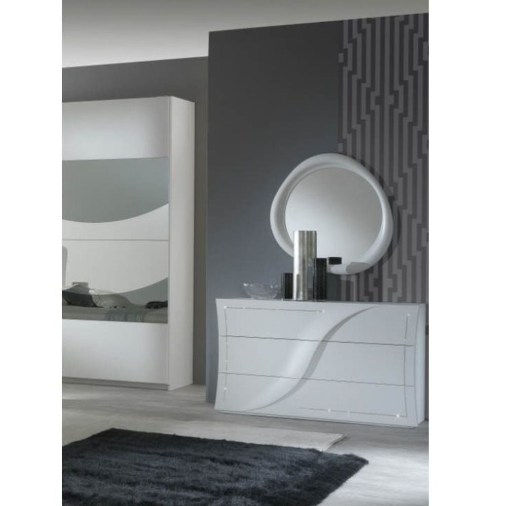 Komplettes Schlafzimmer in Lärche Weiß - Mabel