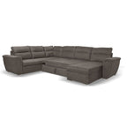 Divano angolare con letto e 2 contenitori colore khaki - Indaol