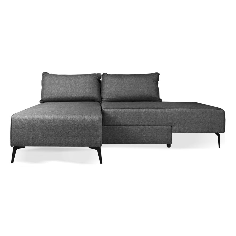 Modulares 3-Sitzer-Schlafsofa mit ausziehbarer Chaise Longue grau 290x75H cm - Armada