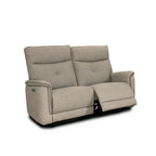 Divano recliner 2 posti elettrico in tessuto sabbia 157 cm Elysio