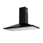 Hotte pyramidale 90 cm avec 3 niveaux de vitesse coloris noir - Eolo Samet