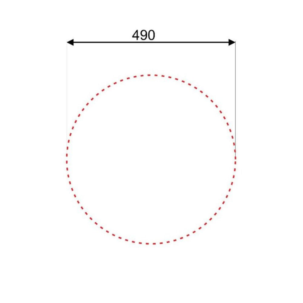 Rundes Einbauspülbecken für Küche aus Edelstahl, 51 cm Durchmesser - Taron