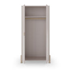 Kleiderschrank Enola 2 Türen aus beigem Holz 92,8x45x180 Eleganz und Funktionalität für Ihr Zuhause