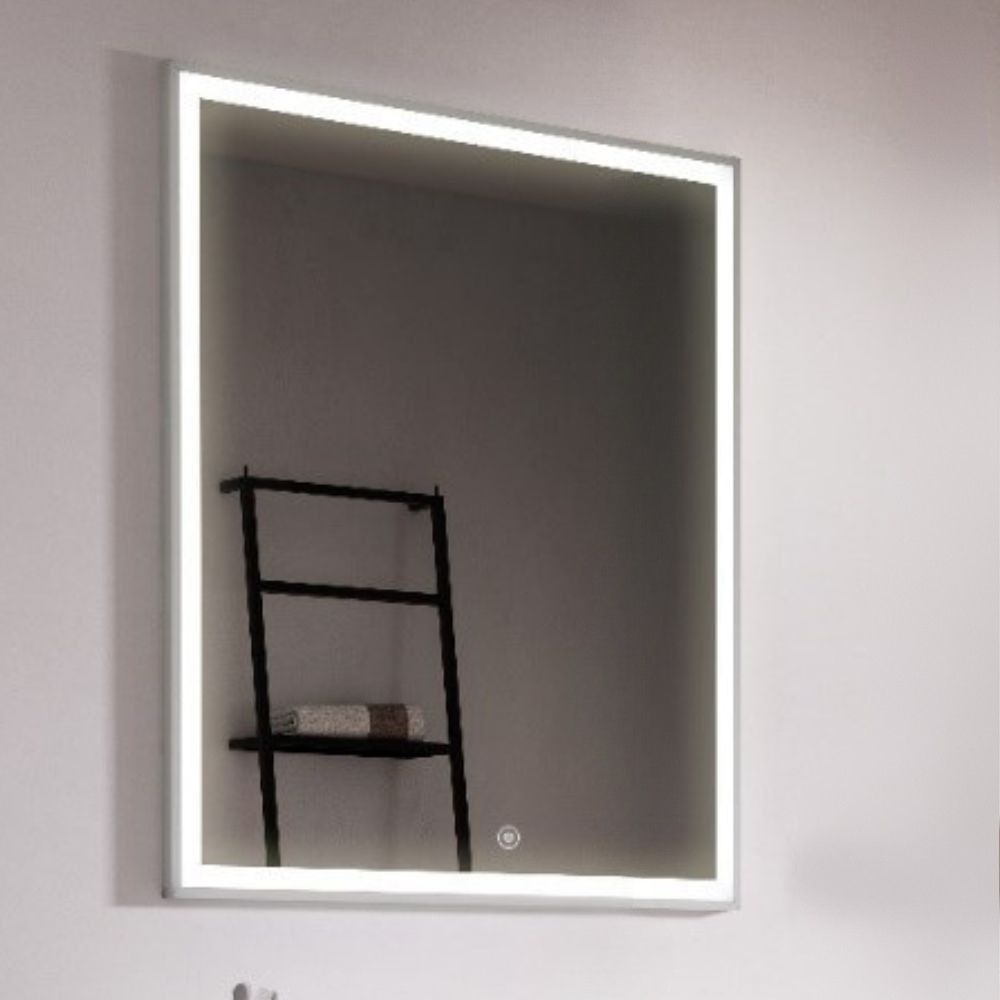 Badezimmerspiegel mit LED-Beleuchtung Antibeschlag 100x80 cm - Kabyu