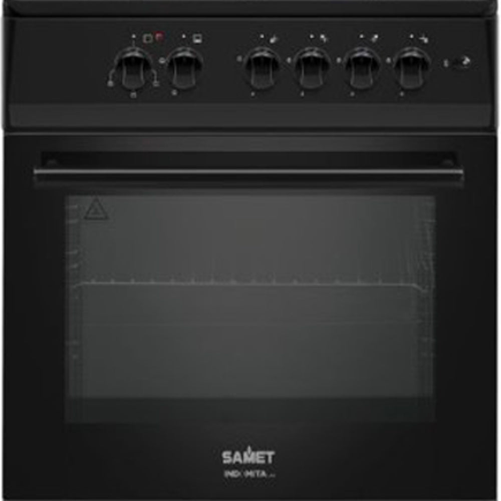 Cucina a gas 60x60 cm nera con forno ventilato multifunzione 70 litri classe A Tremiti Samet Indomita Line