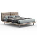 Modernes Doppelbett mit Holzgestell in Beige - Bolt