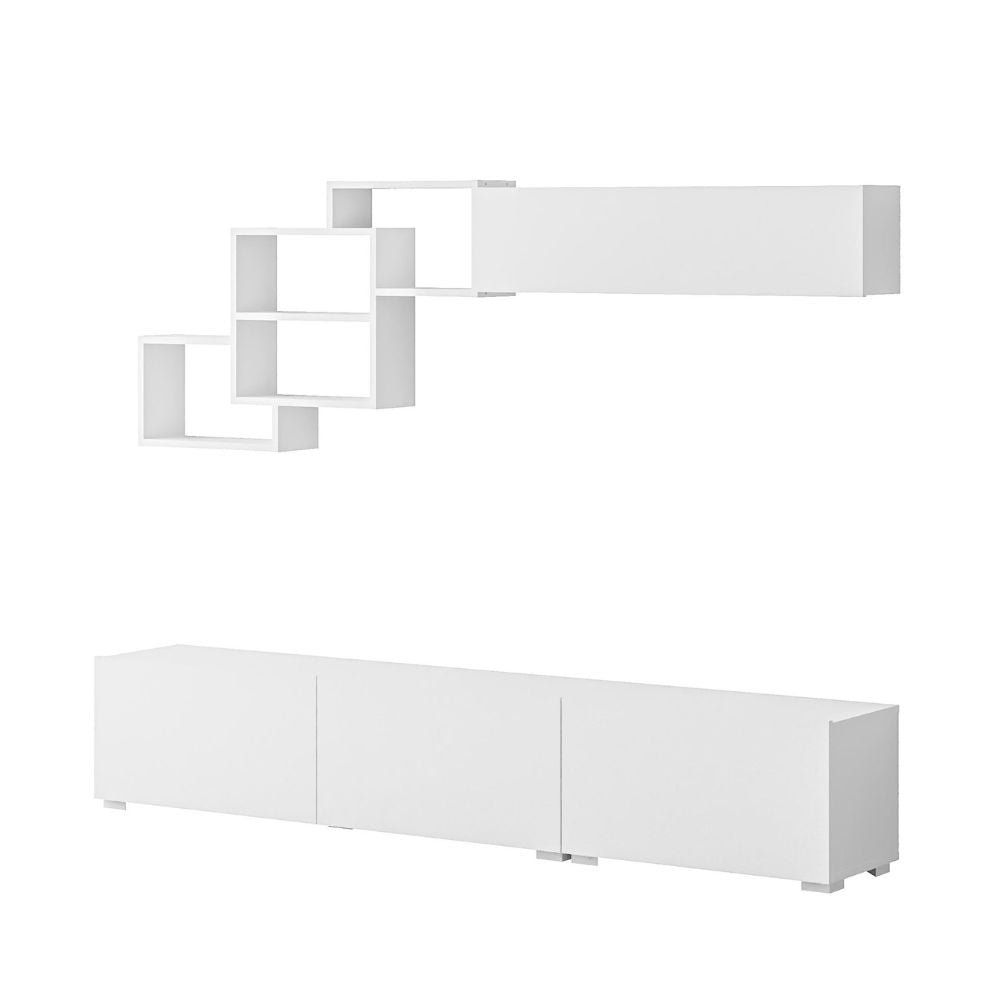 Parete attrezzata colore bianco 210x35x39H Free